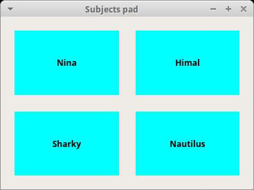 Coding pad for subjects