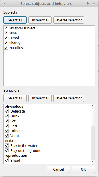 Filter events