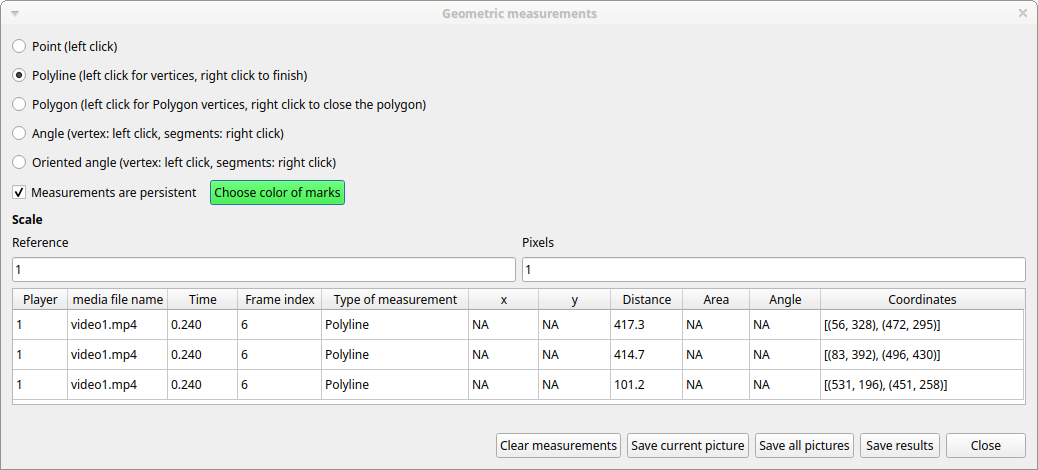 distances measurement