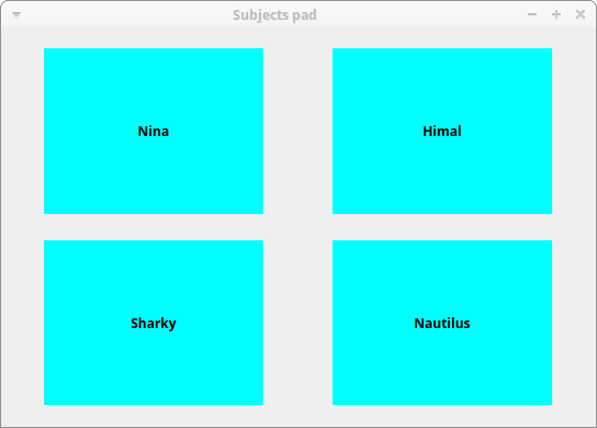 Subjects pad